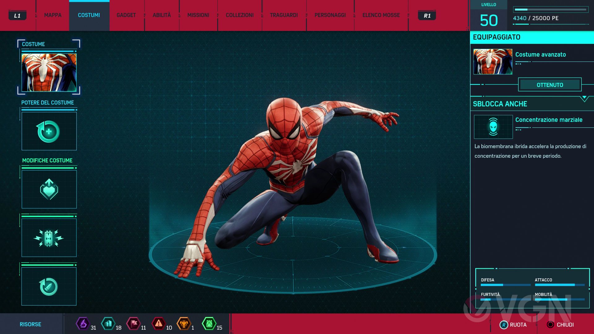 Marvel's Spider-Man: tutti i costumi, i poteri e le abilità da